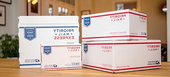 Free USPS shipping supplies, including Priority Mail Flat Rate boxes and envelopes.